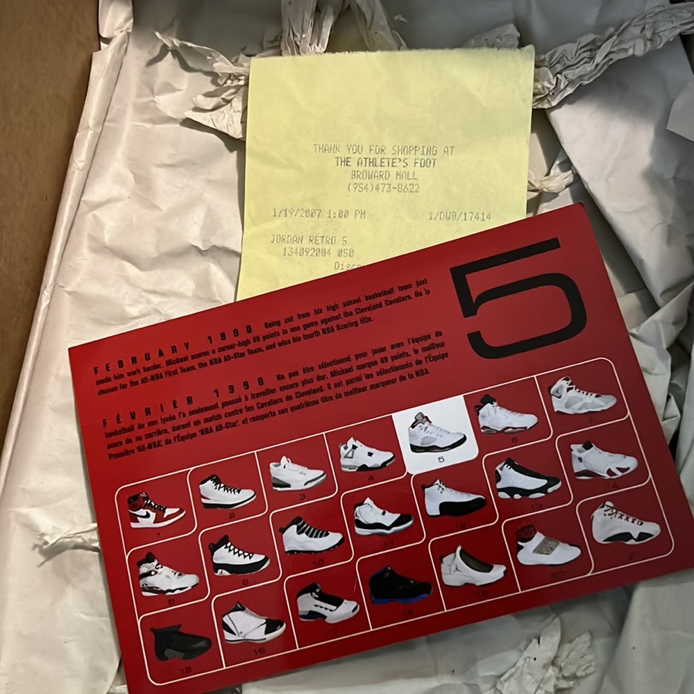 ‘07 Jordan Black Metallic 5 Size 5y (6.5 Womens) - image 5